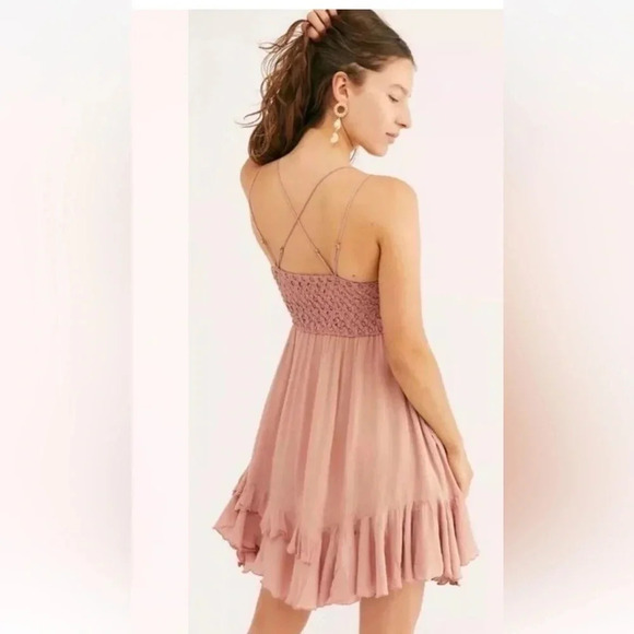 *Final Price* Free People Adella Slip Dress Rose Size Small NWT Retails $88 - Picture 2 of 7